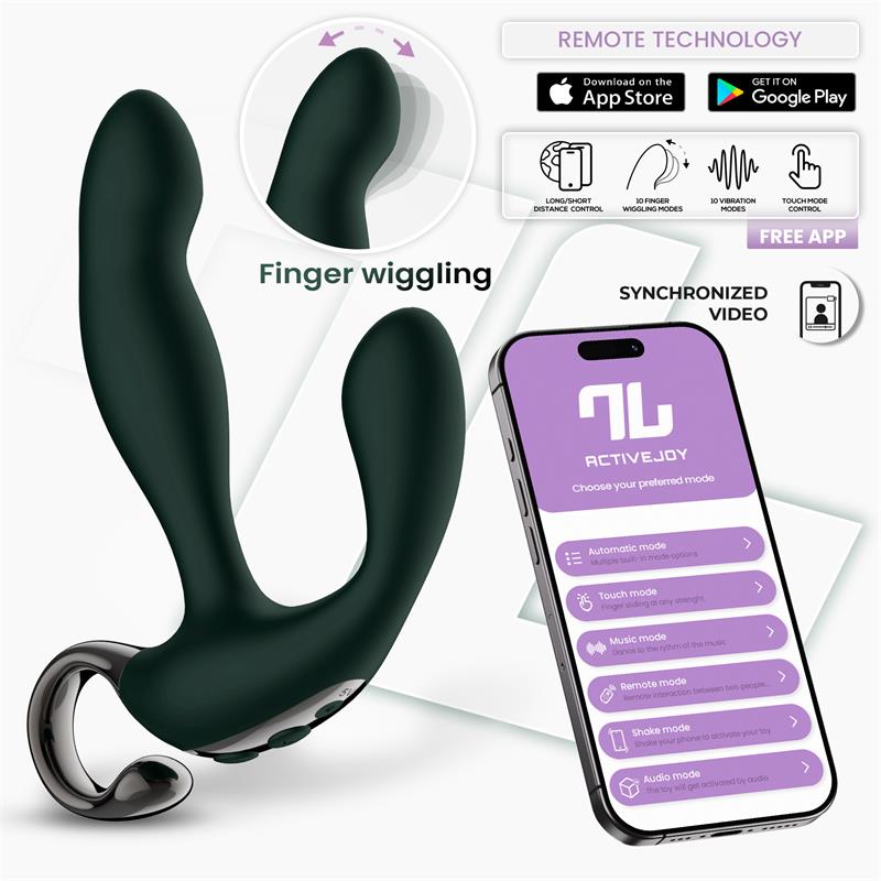 Greeny Masajeador Prostatico con Finger Wiggling y App